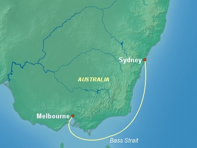 Australia, New Zealand Cruise Itinerary Map