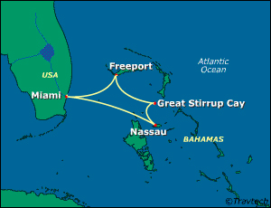 Bahamas Cruise Itinerary Map