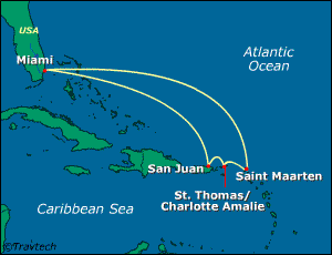 Caribbean Cruise Itinerary Map