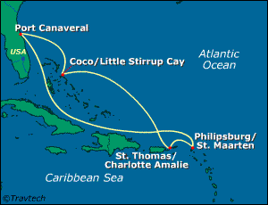 Caribbean Cruise Itinerary Map