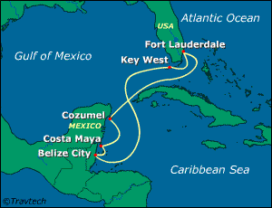 Caribbean Cruise Itinerary Map