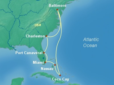 Bahamas Cruise Itinerary Map