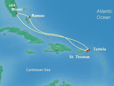 Caribbean Cruise Itinerary Map