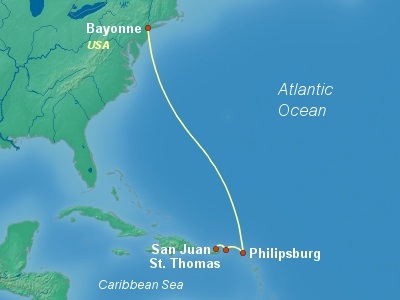 Caribbean Cruise Itinerary Map