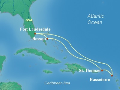 Caribbean Cruise Itinerary Map