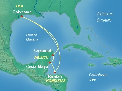 Caribbean Cruise Itinerary Map