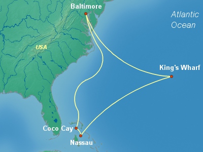 Bermuda Cruise Itinerary Map
