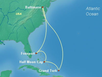 Bahamas Cruise Itinerary Map