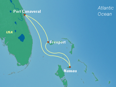 Bahamas Cruise Itinerary Map