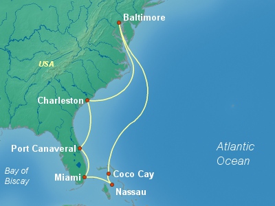 Bahamas Cruise Itinerary Map