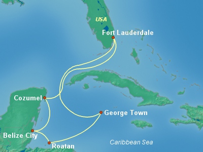 Caribbean Cruise Itinerary Map