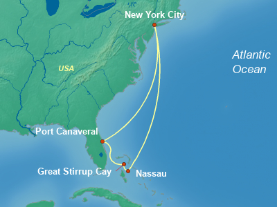 Bahamas Cruise Itinerary Map