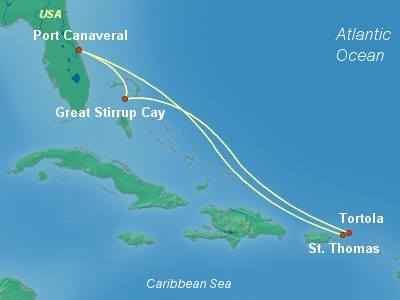 Caribbean Cruise Itinerary Map