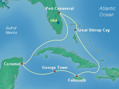 Caribbean Cruise Itinerary Map