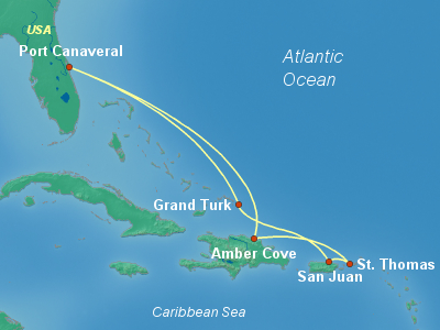 Caribbean Cruise Itinerary Map