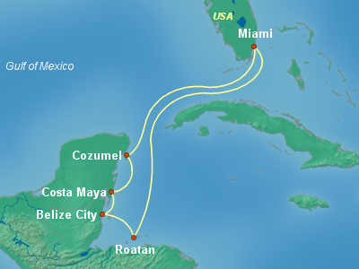 Caribbean Cruise Itinerary Map