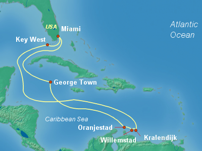Caribbean Cruise Itinerary Map