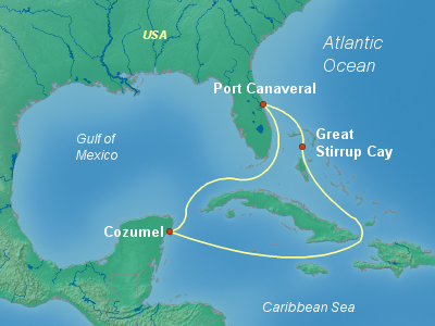 Caribbean Cruise Itinerary Map