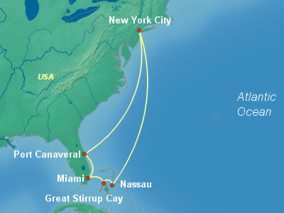 Bahamas Cruise Itinerary Map