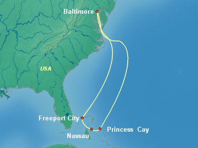 Bahamas Cruise Itinerary Map