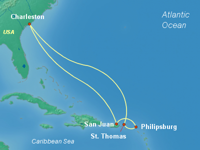 Caribbean Cruise Itinerary Map