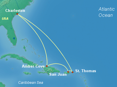 Caribbean Cruise Itinerary Map