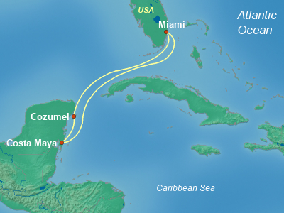 Caribbean Cruise Itinerary Map