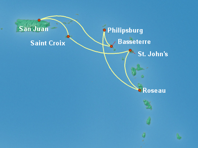 Caribbean Cruise Itinerary Map