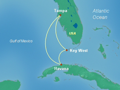 Cuba Cruise Itinerary Map