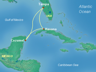 Cuba Cruise Itinerary Map