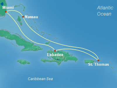 Bahamas Cruise Itinerary Map