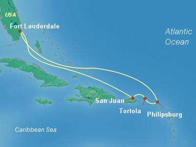 Caribbean Cruise Itinerary Map
