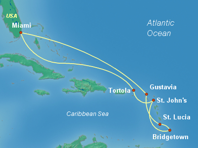 Caribbean Cruise Itinerary Map