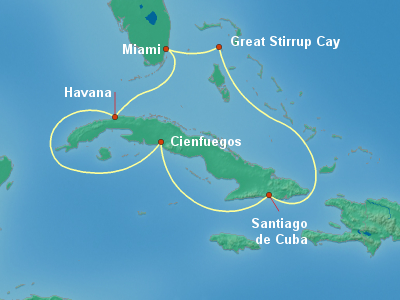 Cuba Cruise Itinerary Map