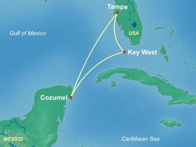Caribbean Cruise Itinerary Map