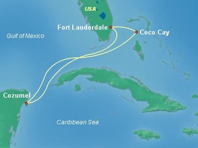 Caribbean Cruise Itinerary Map