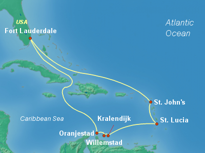 Caribbean Cruise Itinerary Map