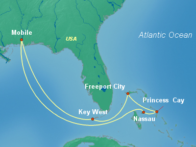 Bahamas Cruise Itinerary Map