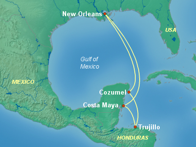 Caribbean Cruise Itinerary Map