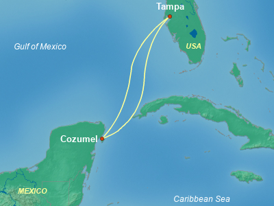 Caribbean Cruise Itinerary Map