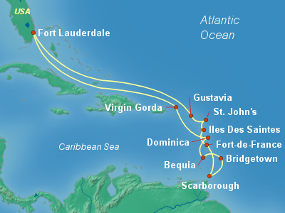 Caribbean Cruise Itinerary Map