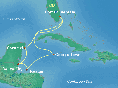 Caribbean Cruise Itinerary Map