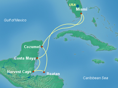 Caribbean Cruise Itinerary Map