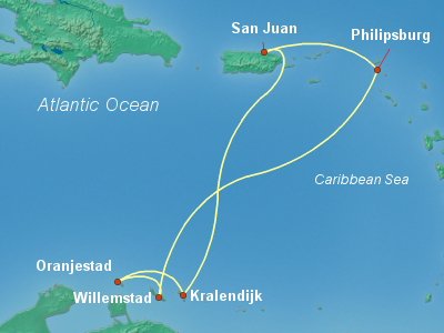 Caribbean Cruise Itinerary Map