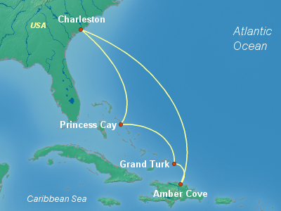 Caribbean Cruise Itinerary Map
