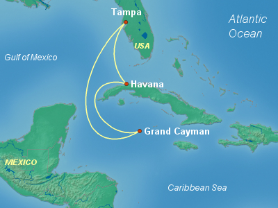 Cuba Cruise Itinerary Map