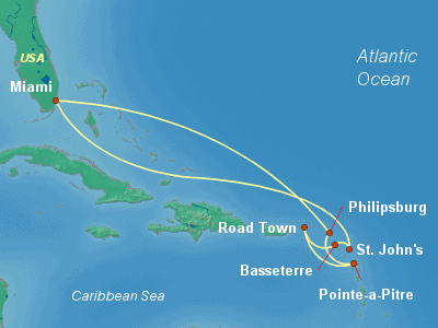 Caribbean Cruise Itinerary Map