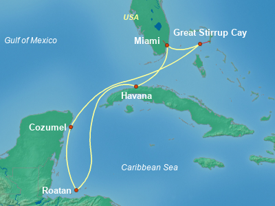 Cuba Cruise Itinerary Map