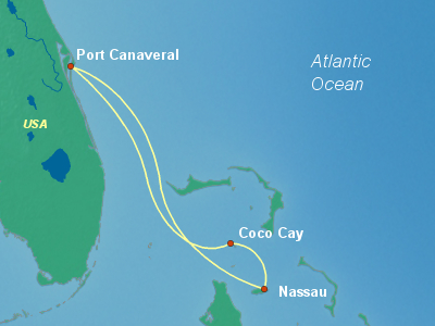 Bahamas Cruise Itinerary Map