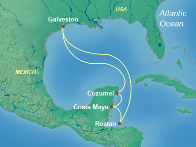 Caribbean Cruise Itinerary Map